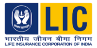 yellow and navy blue png logo of LIC